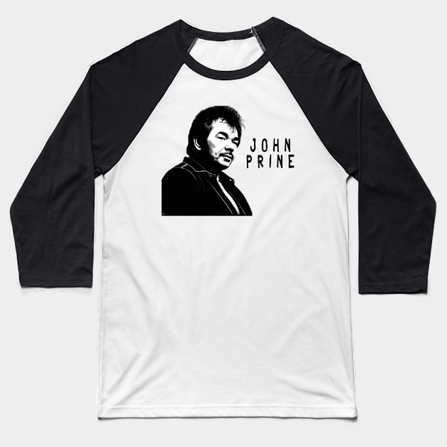 John Prine --- Retro 70s Style Baseball T-Shirt by Moulezitouna